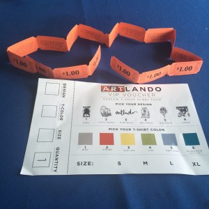 Some VIP goodies. I got to choose the design of my own shirt.